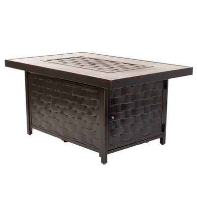 Armstrong Rectangle Aluminum LPG Fire Pit