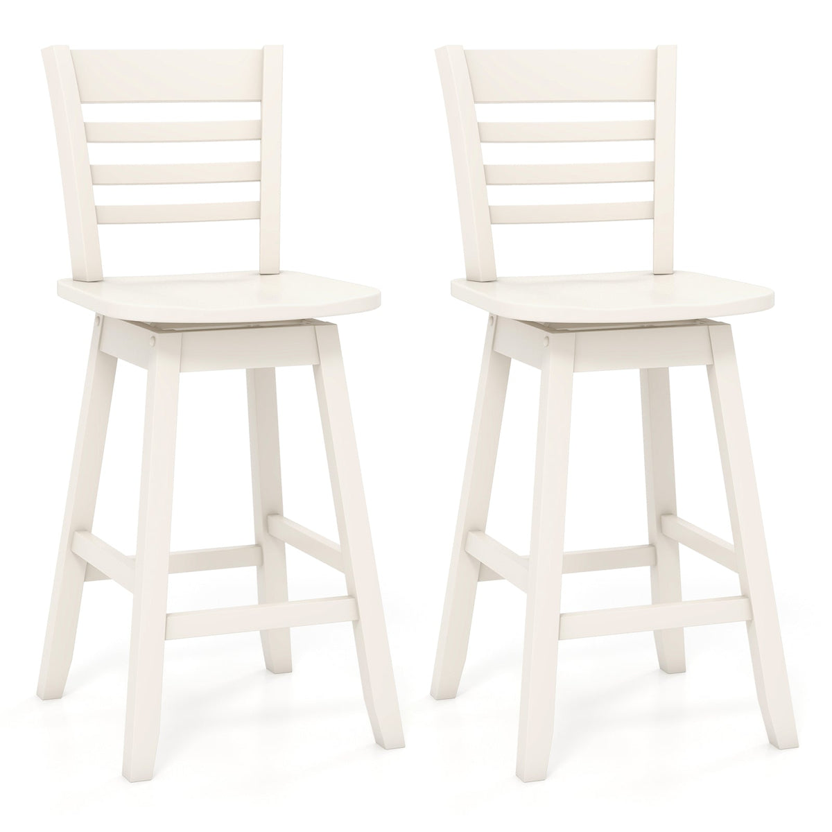 Counter Height Barstools Set of 2 with Footrest for Kitchen Island Bar