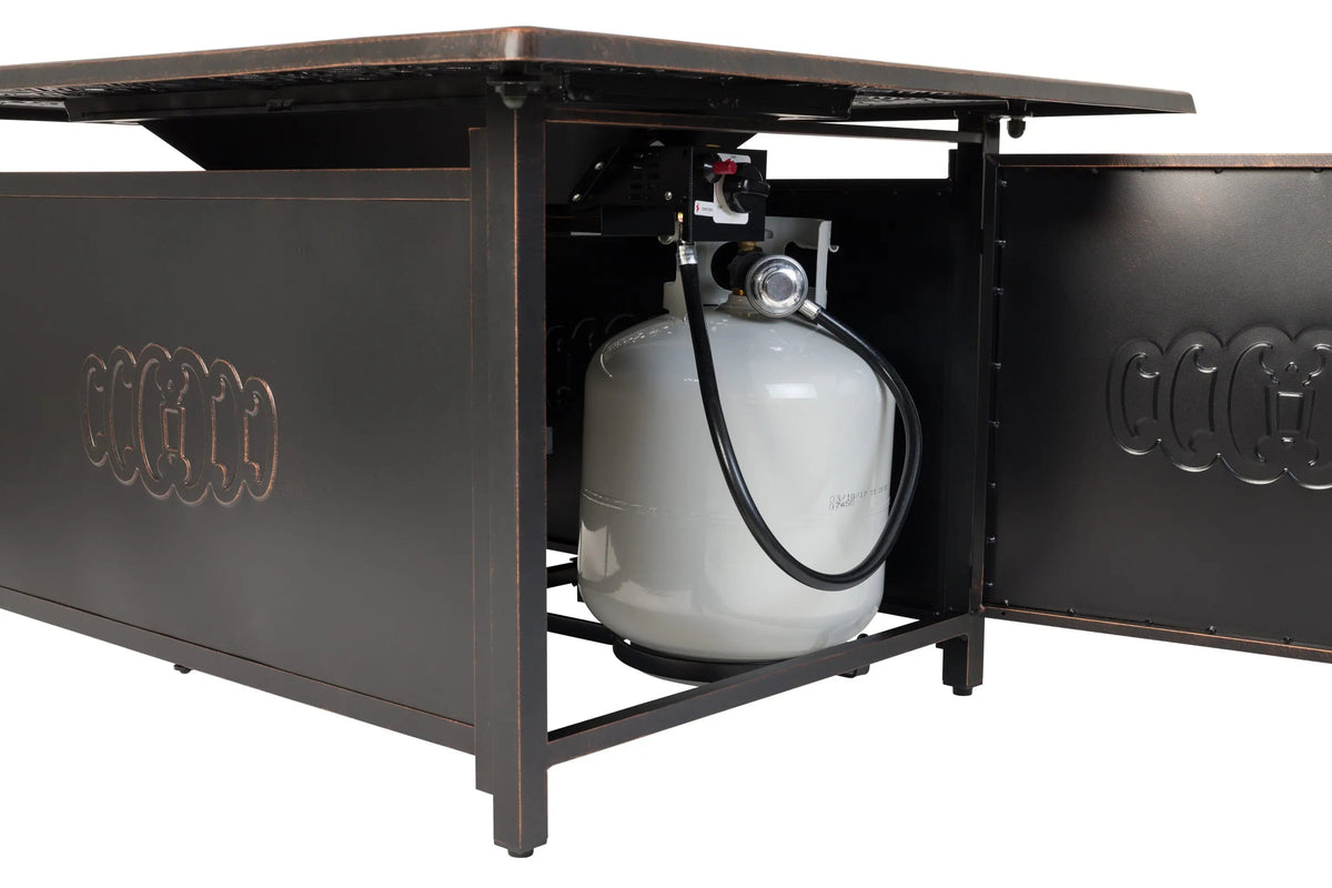 Dynasty Rectangle Aluminum LPG Fire Pit