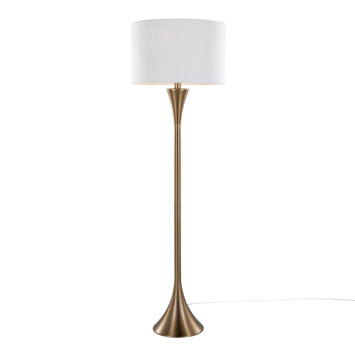 Contemporary Floor Lamp with 3-Way Switch - Gold, Black, or Bronze