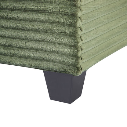 Upholstered U-Shaped Sectional Sofa with Movable Ottoman and Storage Pockets - Multiple Colors