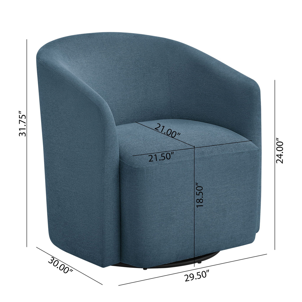 Ardena Modern Swivel Barrel Chair with Pocket Coil Seat - Multiple Colors
