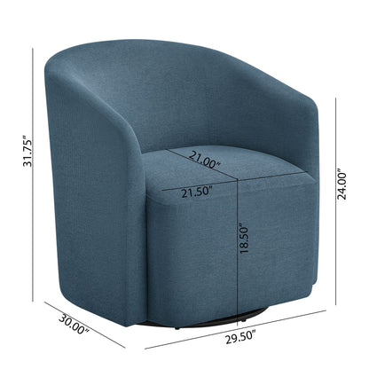 Ardena Modern Swivel Barrel Chair with Pocket Coil Seat - Multiple Colors
