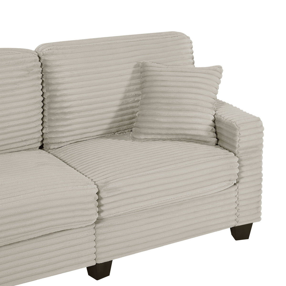 Upholstered U-Shaped Sectional Sofa with Movable Ottoman and Storage Pockets - Multiple Colors