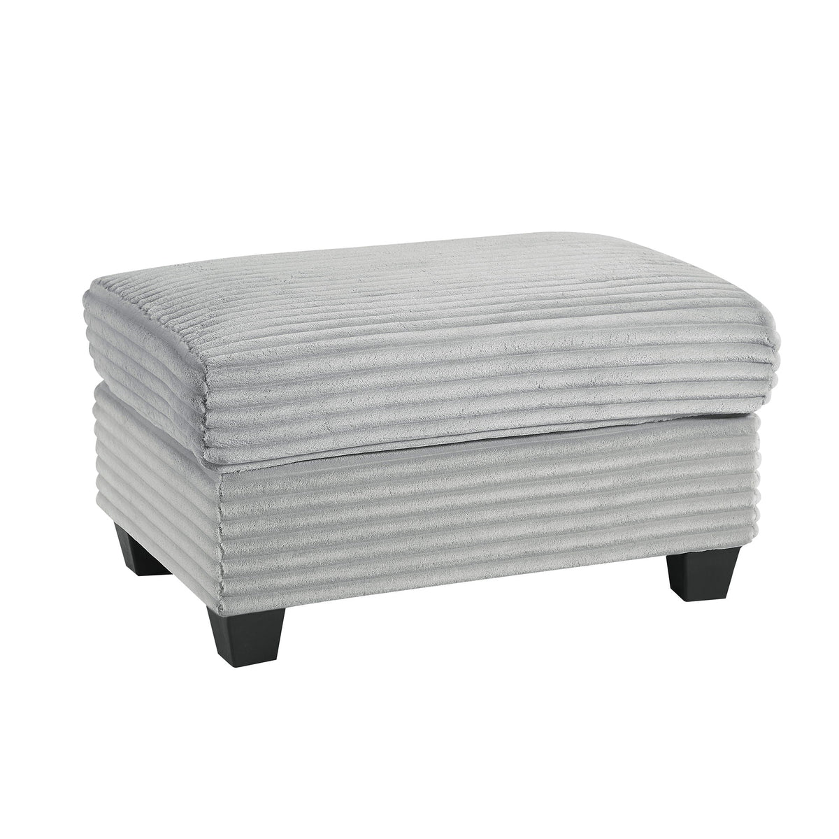 Upholstered U-Shaped Sectional Sofa with Movable Ottoman and Storage Pockets - Multiple Colors