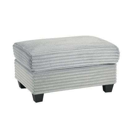 Upholstered U-Shaped Sectional Sofa with Movable Ottoman and Storage Pockets - Multiple Colors