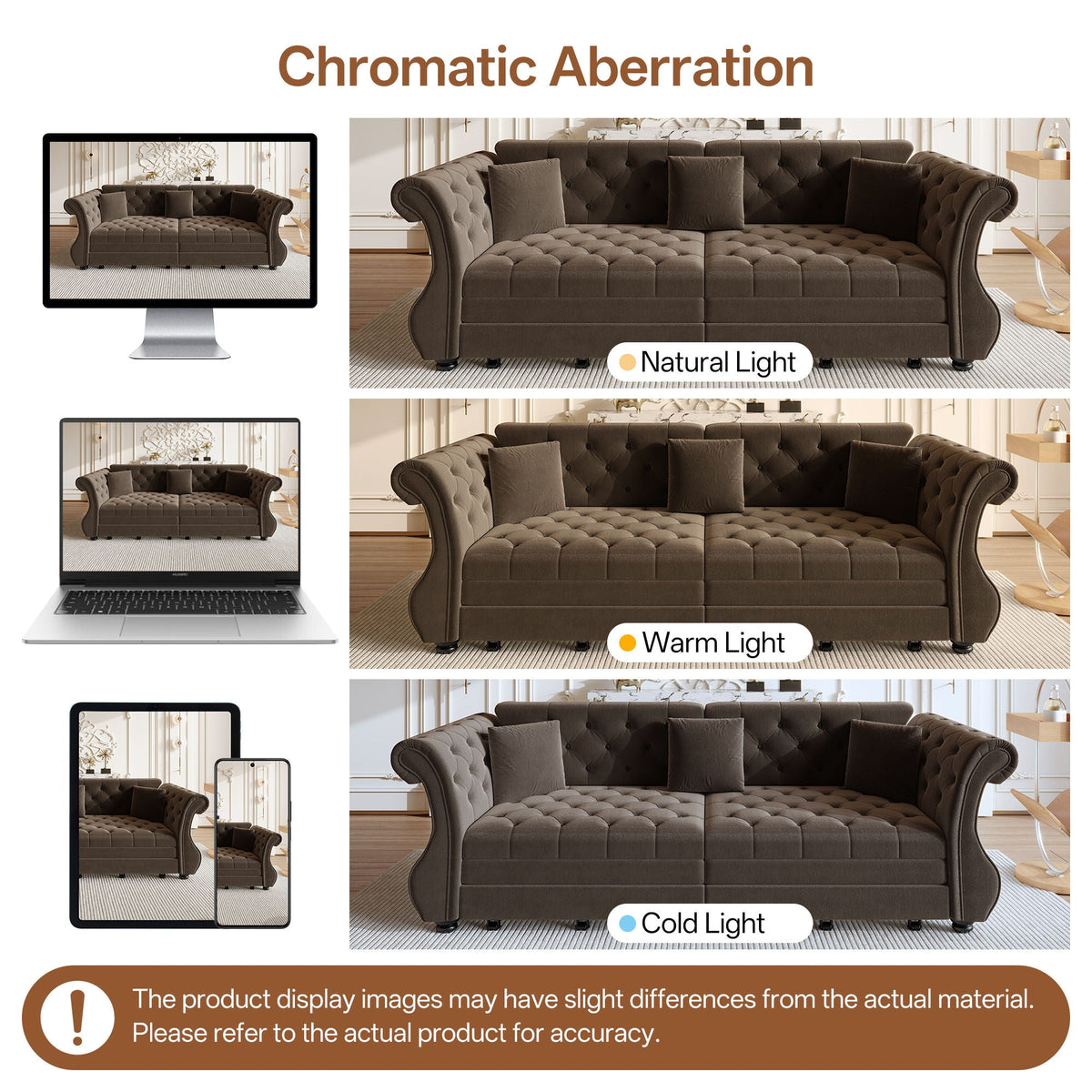 Oversized Chesterfield Pull Out Sofa Bed, Roll Arm Couch