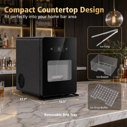Countertop Ice Ball Maker - 2 Inch Spheres, 150 Daily Capacity