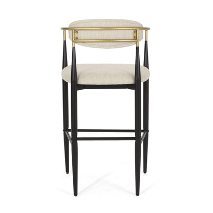 Upholstered Bar Stools With Backs For Kitchen Island (Set of 2)