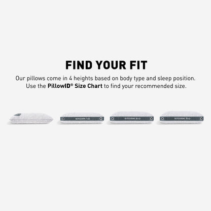 Storm Performance Cooling Pillow with Instant-Cooling Cover - White