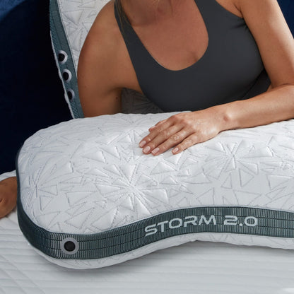 Storm Cuddle Curve Pillow 2.0 with Temperature Regulation - White