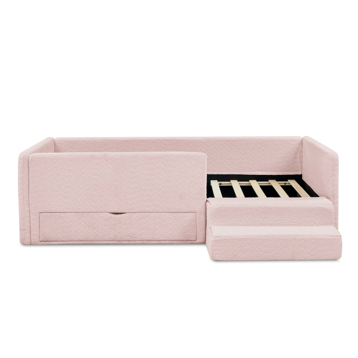 Safe Kids Bed with Guardrails and Storage - Twin, Multiple Colors