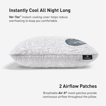 Storm Performance Cooling Pillow with Instant-Cooling Cover - White