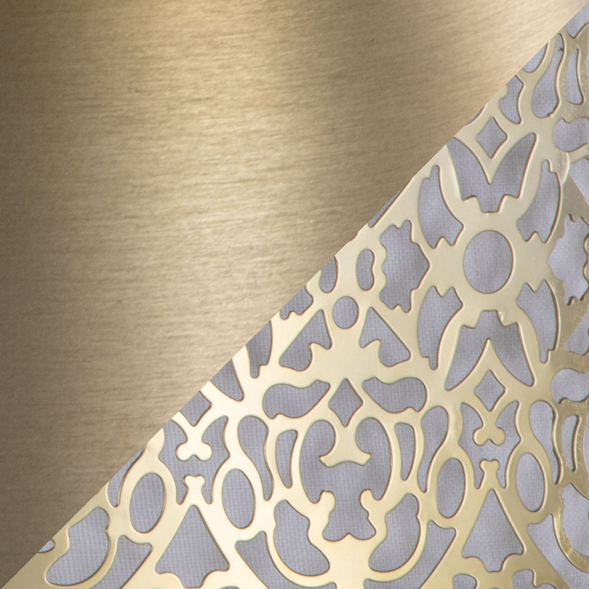 Ashland Contemporary Floor Lamp with Laser Cut Detail - Gold