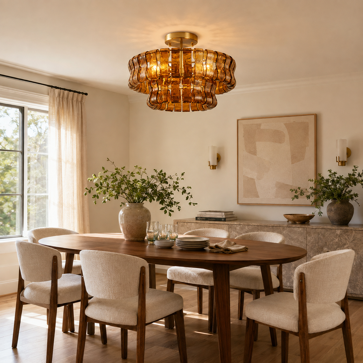 Ghiaccio Flush Mount Ceiling Lamp