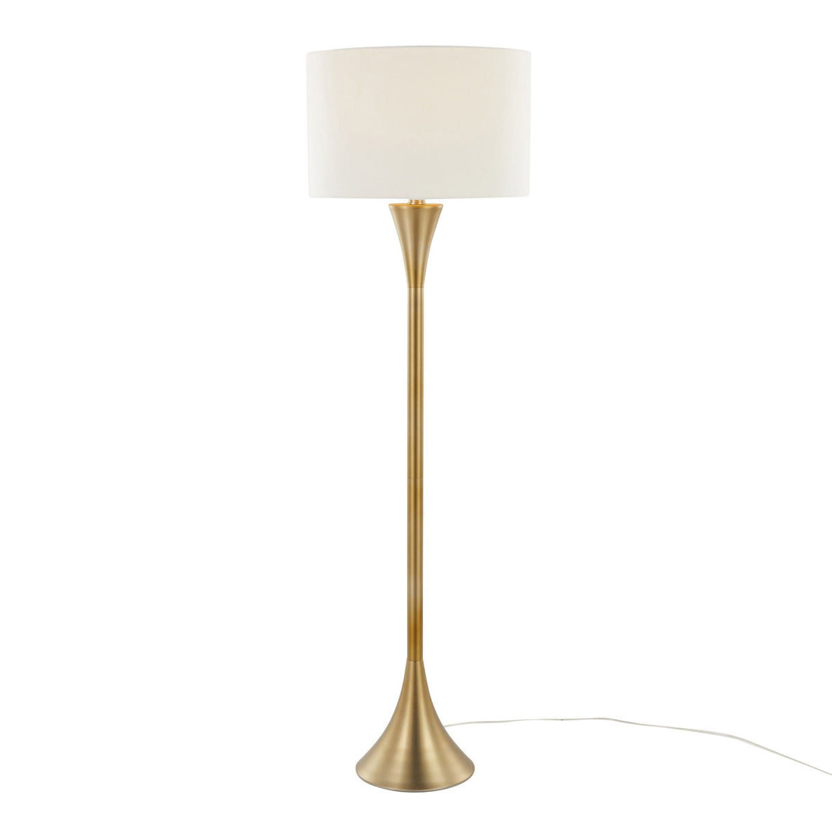 Contemporary Floor Lamp with 3-Way Switch - Gold, Black, or Bronze