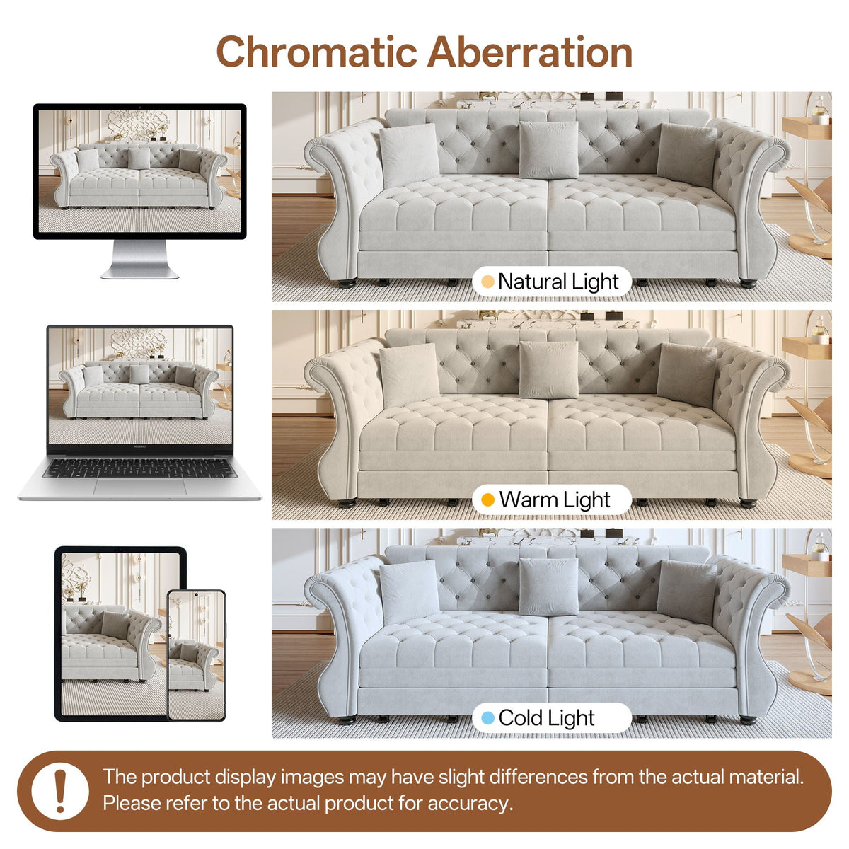 Oversized Chesterfield Pull Out Sofa Bed, Roll Arm Couch