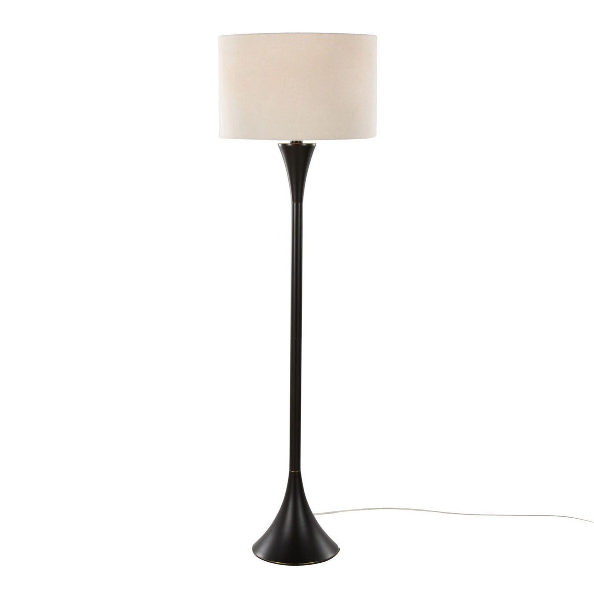 Contemporary Floor Lamp with 3-Way Switch - Gold, Black, or Bronze