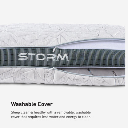 Storm Performance Cooling Pillow with Dual-Sided Comfort - White