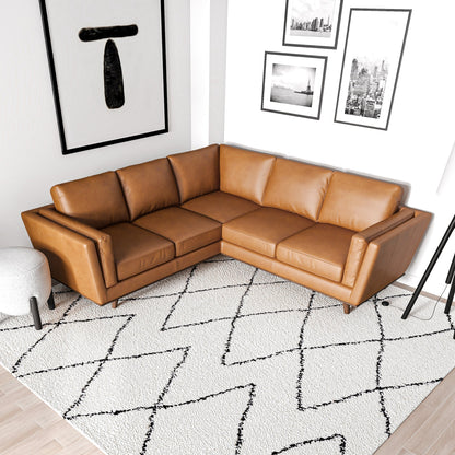 Erman Leather Sectional Sofa