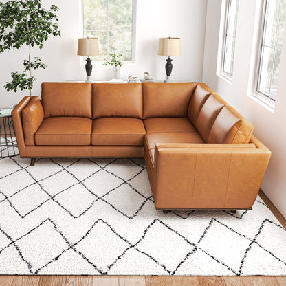 Erman Leather Sectional Sofa