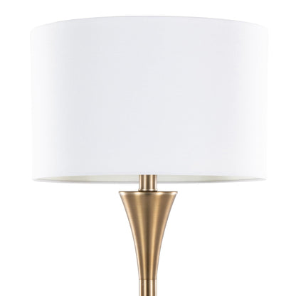 Contemporary Floor Lamp with 3-Way Switch - Gold, Black, or Bronze