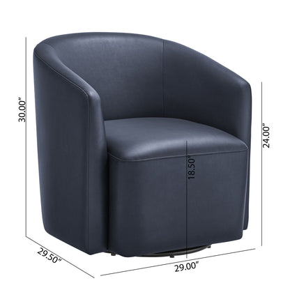 Ardena Modern Swivel Barrel Chair with Pocket Coil Seat - Multiple Colors
