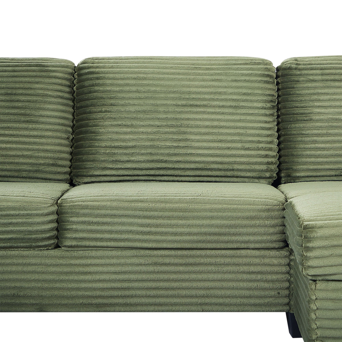 Upholstered U-Shaped Sectional Sofa with Movable Ottoman and Storage Pockets - Multiple Colors