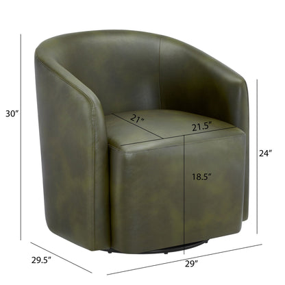 Ardena Modern Swivel Barrel Chair with Pocket Coil Seat - Multiple Colors