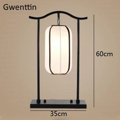 Chinese Classical Lantern Floor Lamps Fabric Standing Lights Living Room Bedroom Bedside Lighting Fixtures Luminaire Home Decor