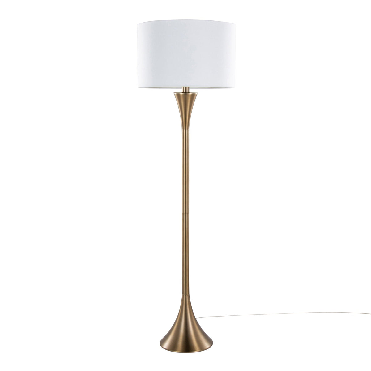 Contemporary Floor Lamp with 3-Way Switch - Gold, Black, or Bronze