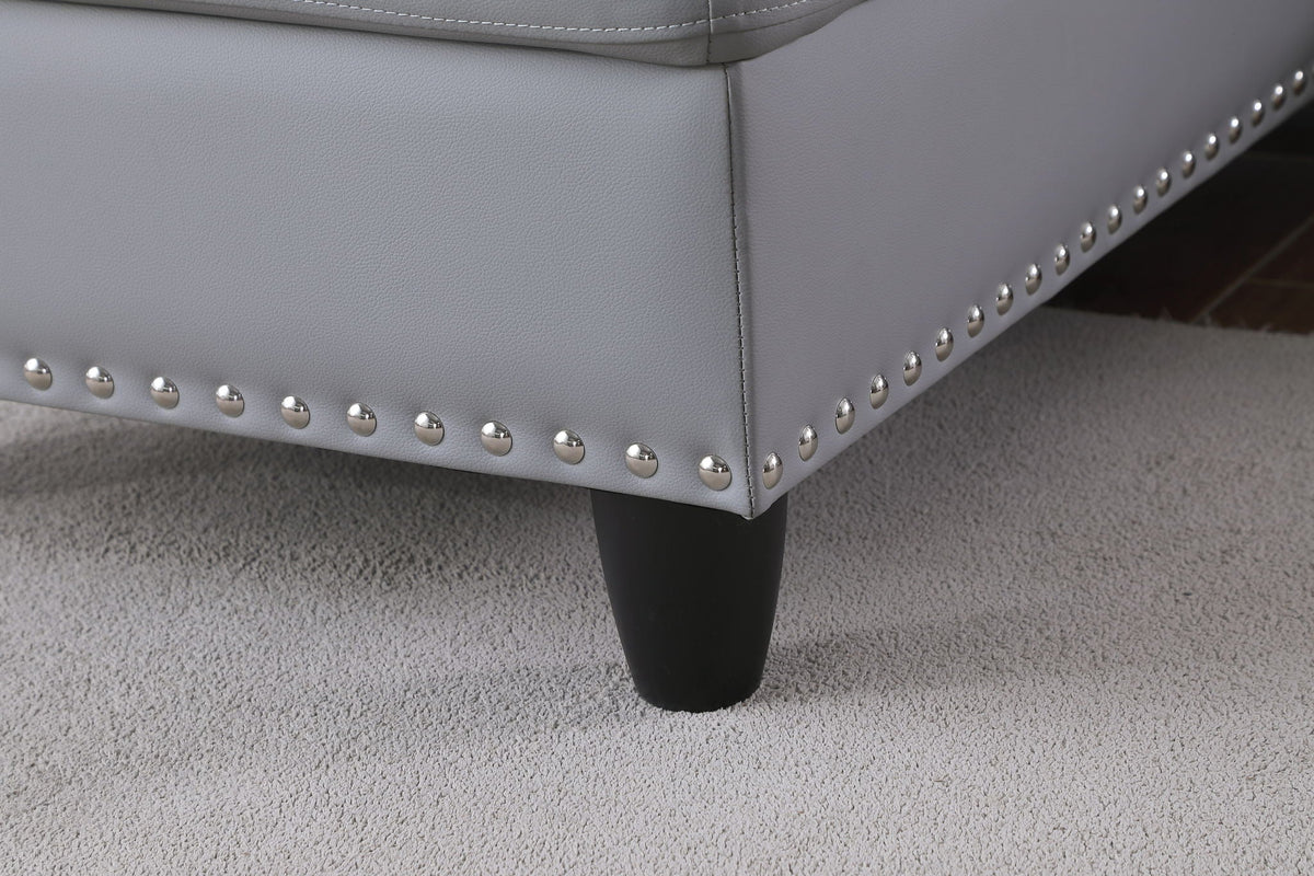 Irine - Sectional Sofa With Ottoman - Gray