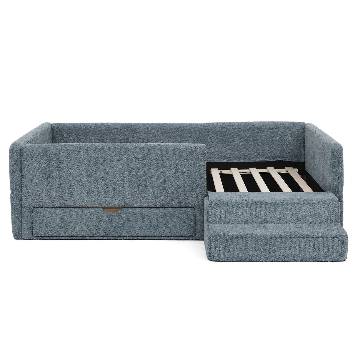 Safe Kids Bed with Guardrails and Storage - Twin, Multiple Colors