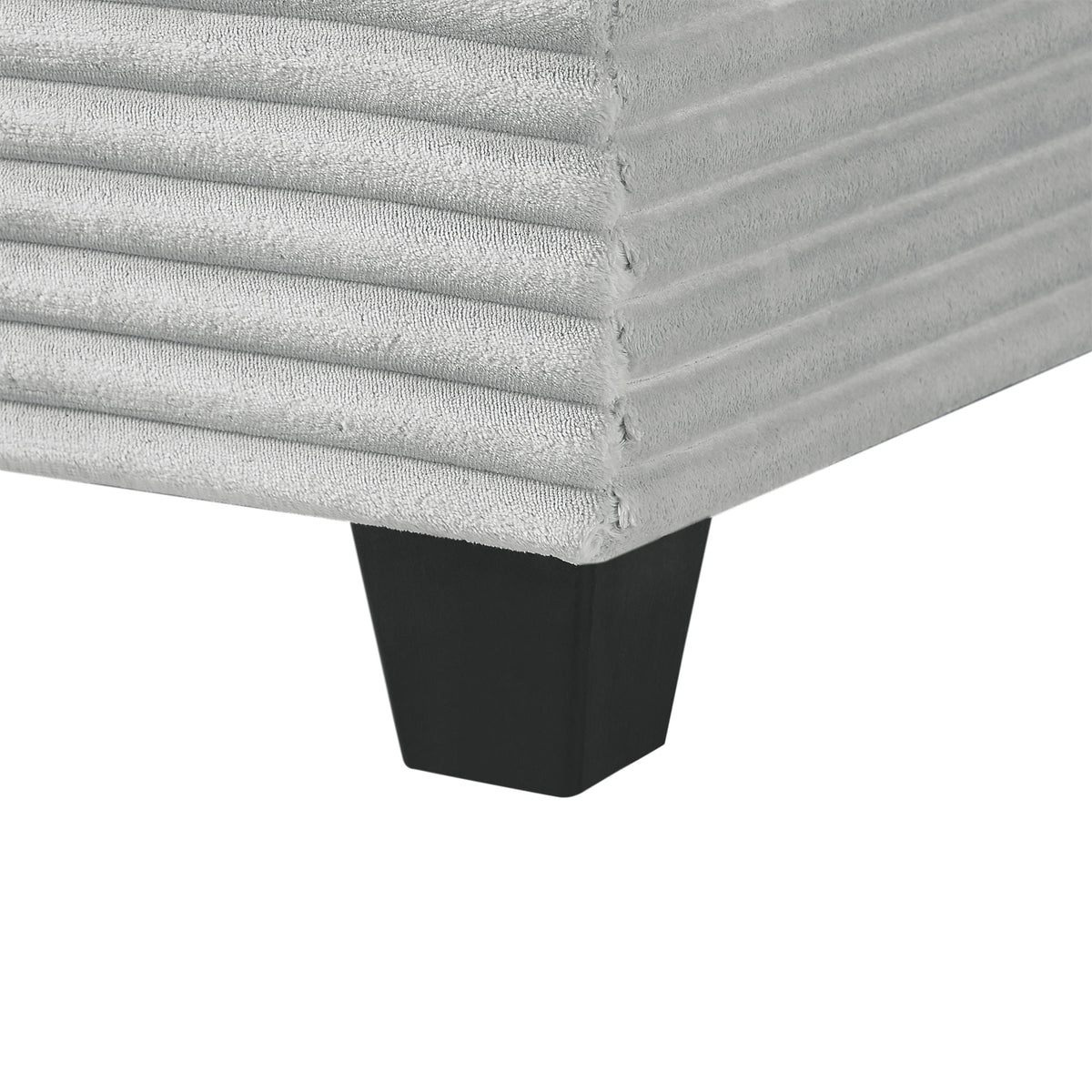 Upholstered U-Shaped Sectional Sofa with Movable Ottoman and Storage Pockets - Multiple Colors