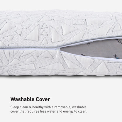 Storm Performance Cooling Pillow with Instant-Cooling Cover - White