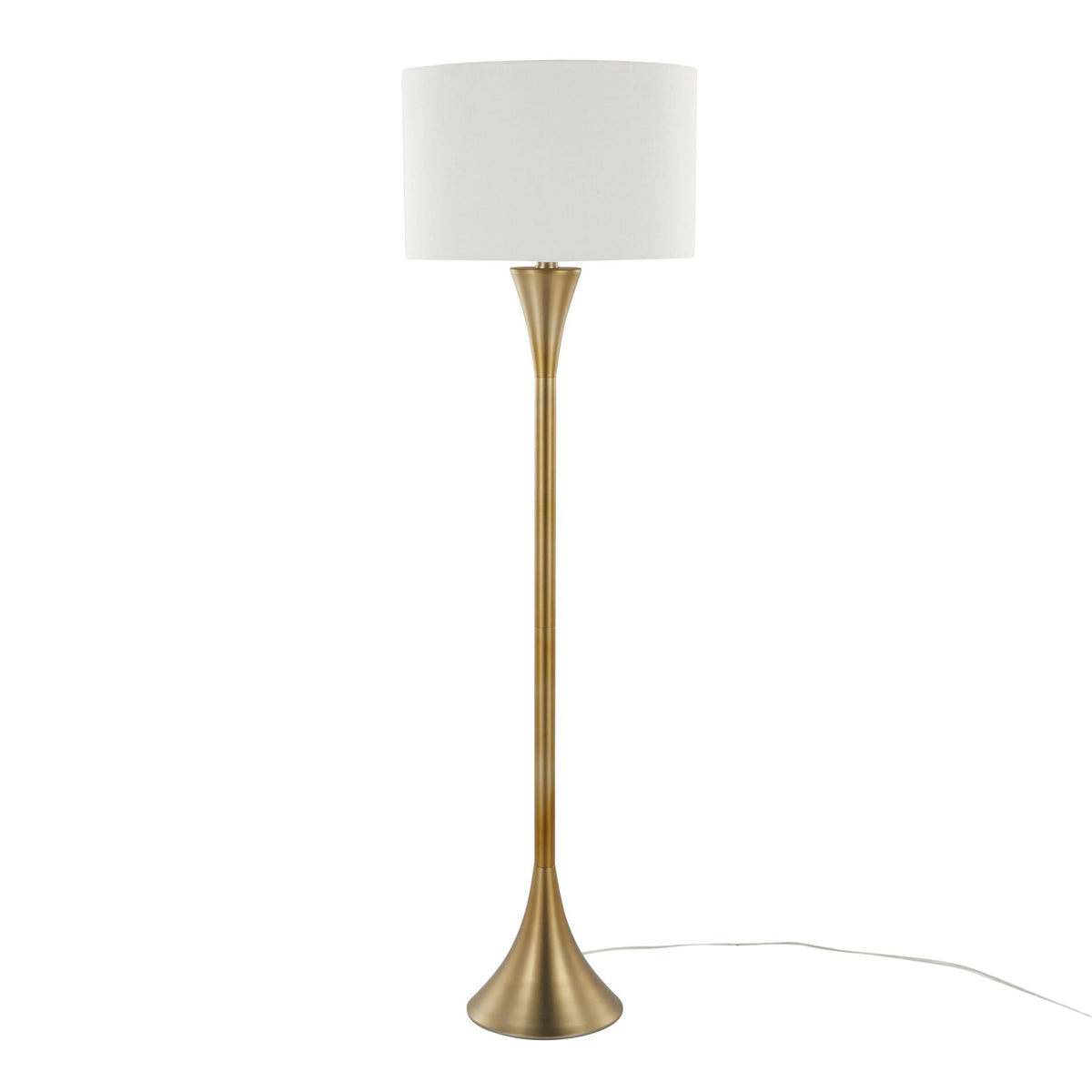 Contemporary Floor Lamp with 3-Way Switch - Gold, Black, or Bronze