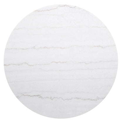 Jason Round White Marble Top Coffee Table Charcoal