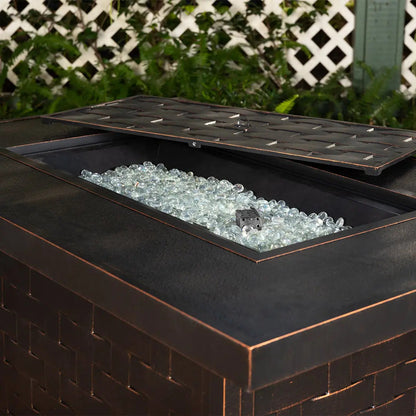 Armstrong Rectangle Aluminum LPG Fire Pit