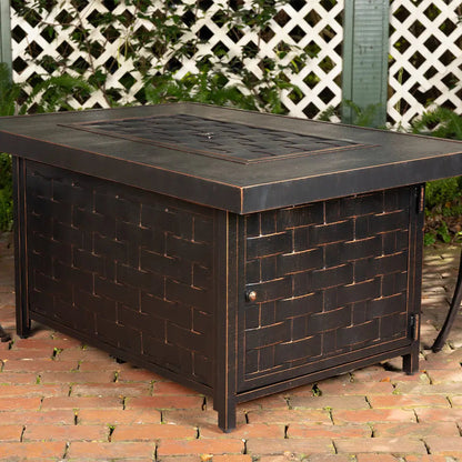 Armstrong Rectangle Aluminum LPG Fire Pit