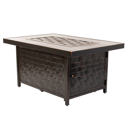 Armstrong Rectangle Aluminum LPG Fire Pit