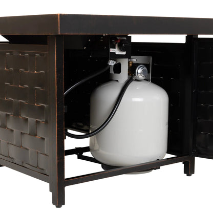 Armstrong Rectangle Aluminum LPG Fire Pit