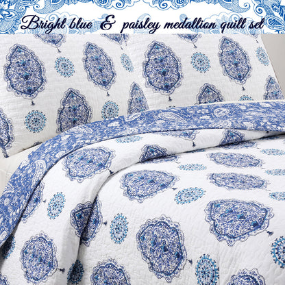 Hittle Cotton 3-Piece Reversible Quilt Bedding Set
