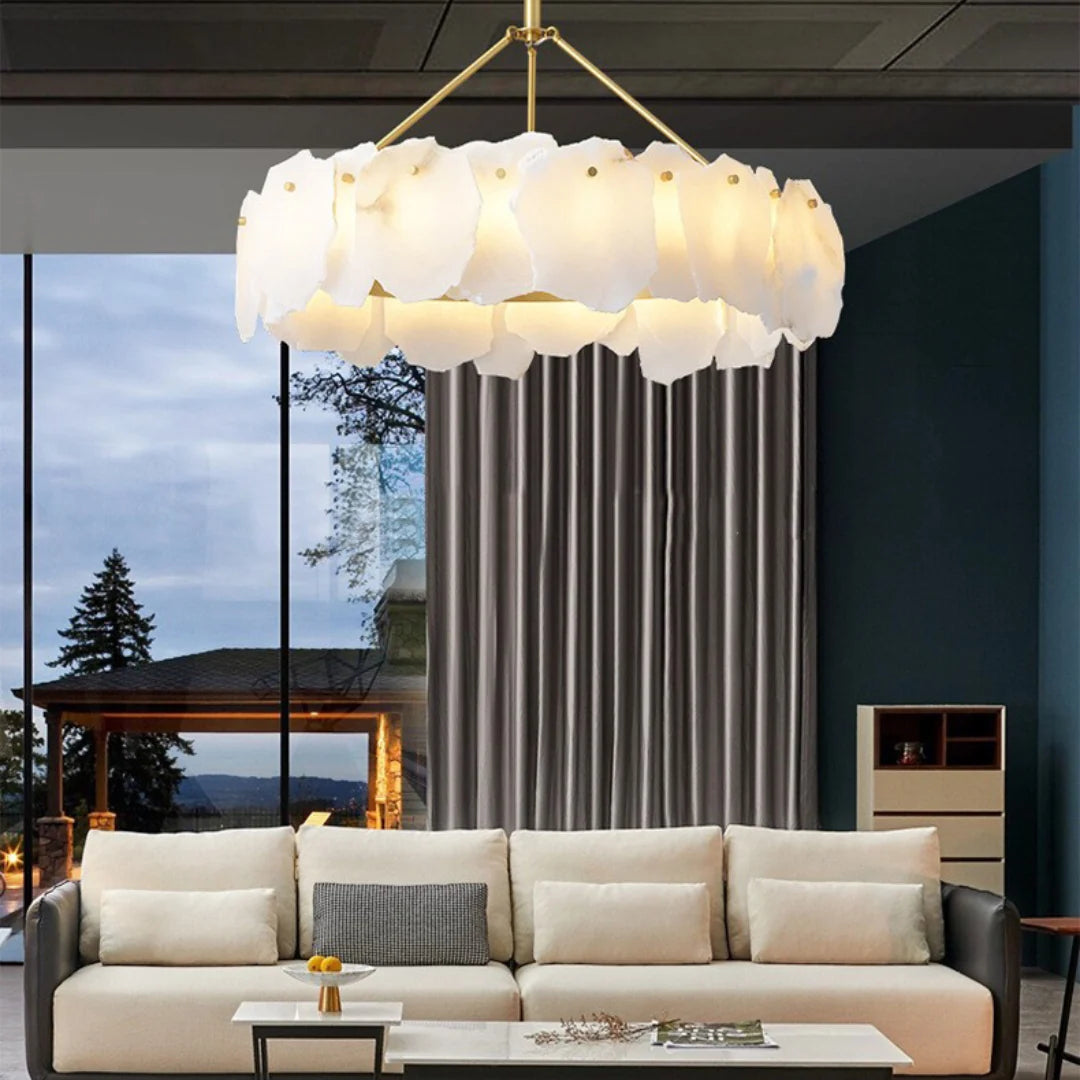 Irregular Burton Alabaster Chandelier
