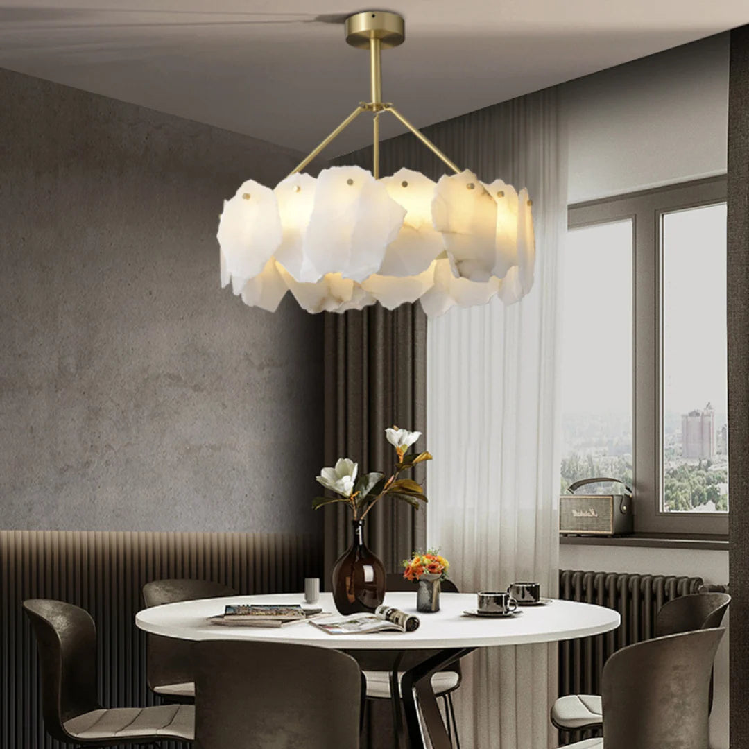 Irregular Burton Alabaster Chandelier