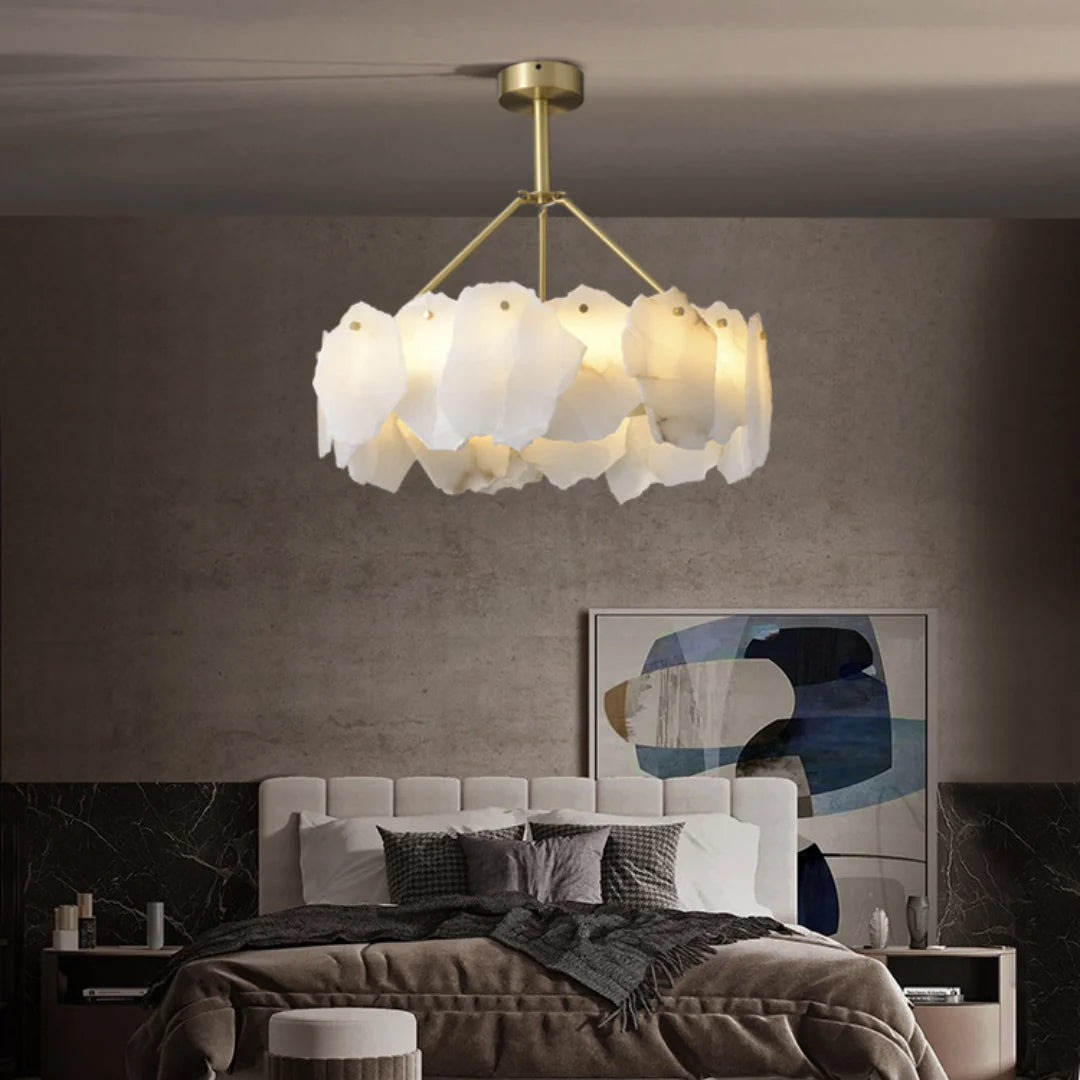 Irregular Burton Alabaster Chandelier