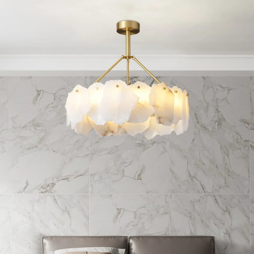 Irregular Burton Alabaster Chandelier