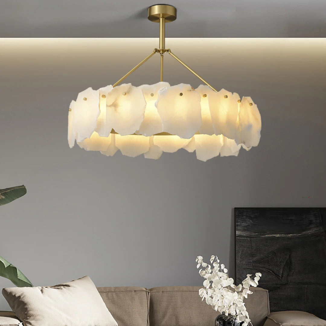 Irregular Burton Alabaster Chandelier