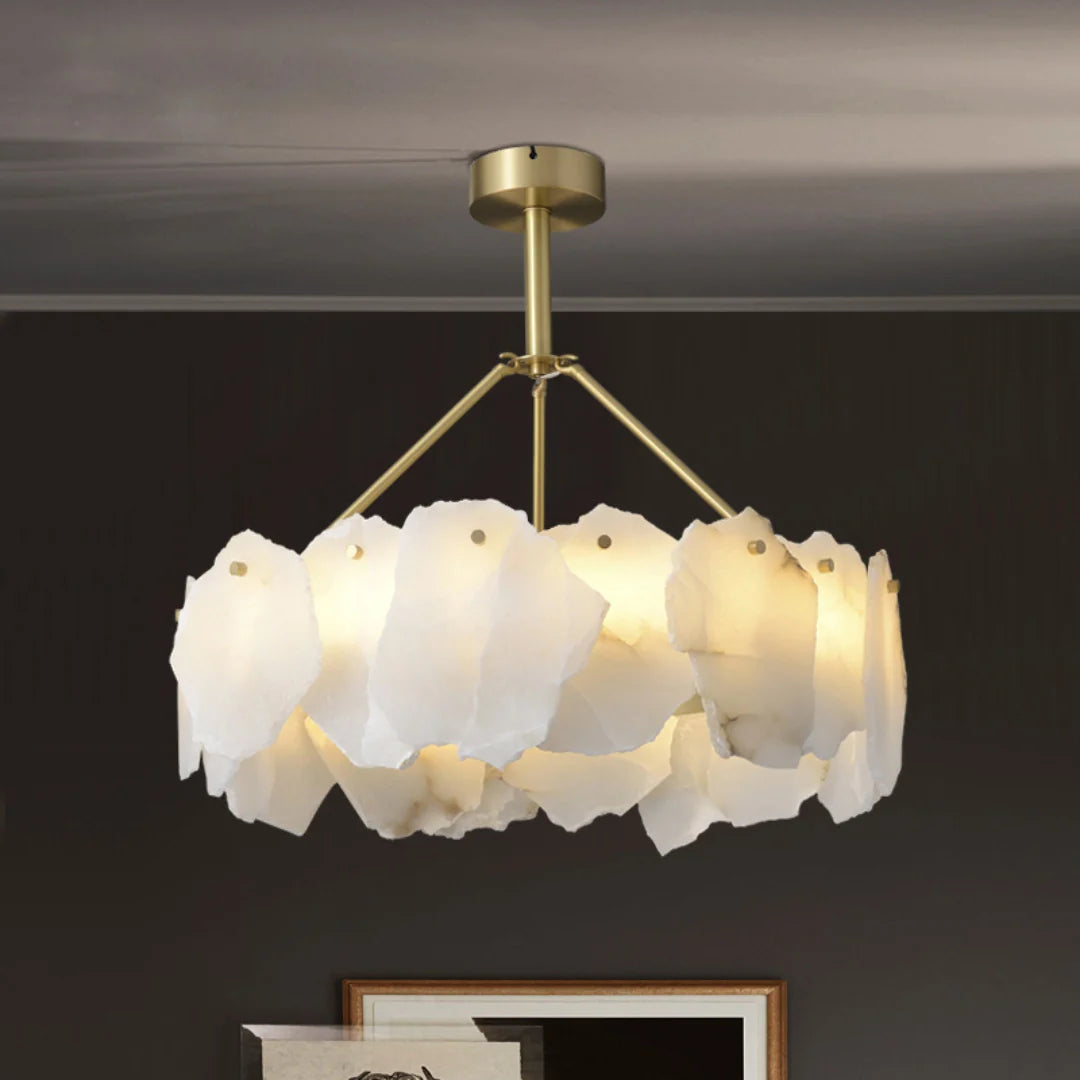 Irregular Burton Alabaster Chandelier
