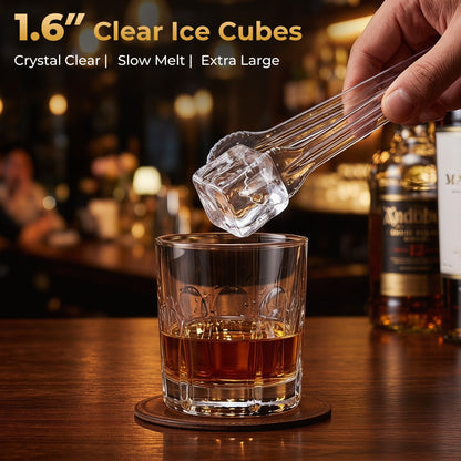 Countertop Ice Maker with 1.6" Clear Ice Cubes - 26 lbs/Day