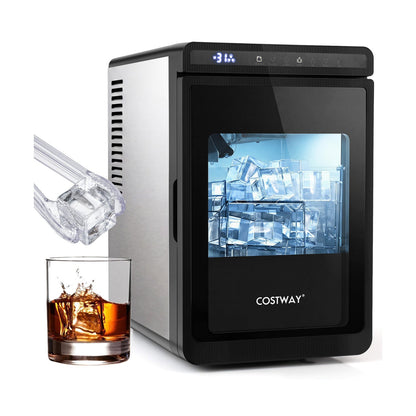 Countertop Ice Maker with 1.6" Clear Ice Cubes - 26 lbs/Day